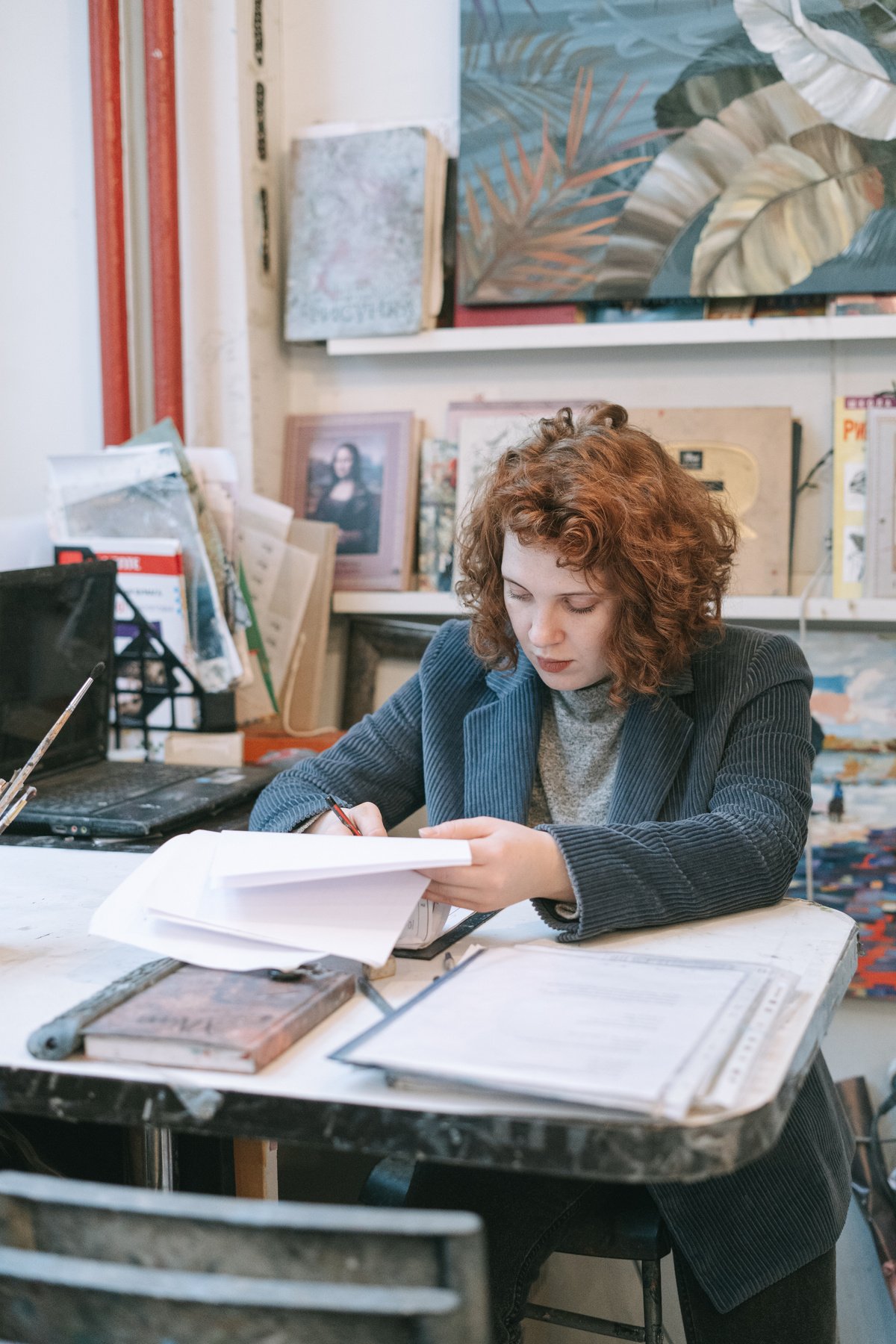 A Woman Managing an Art Gallery