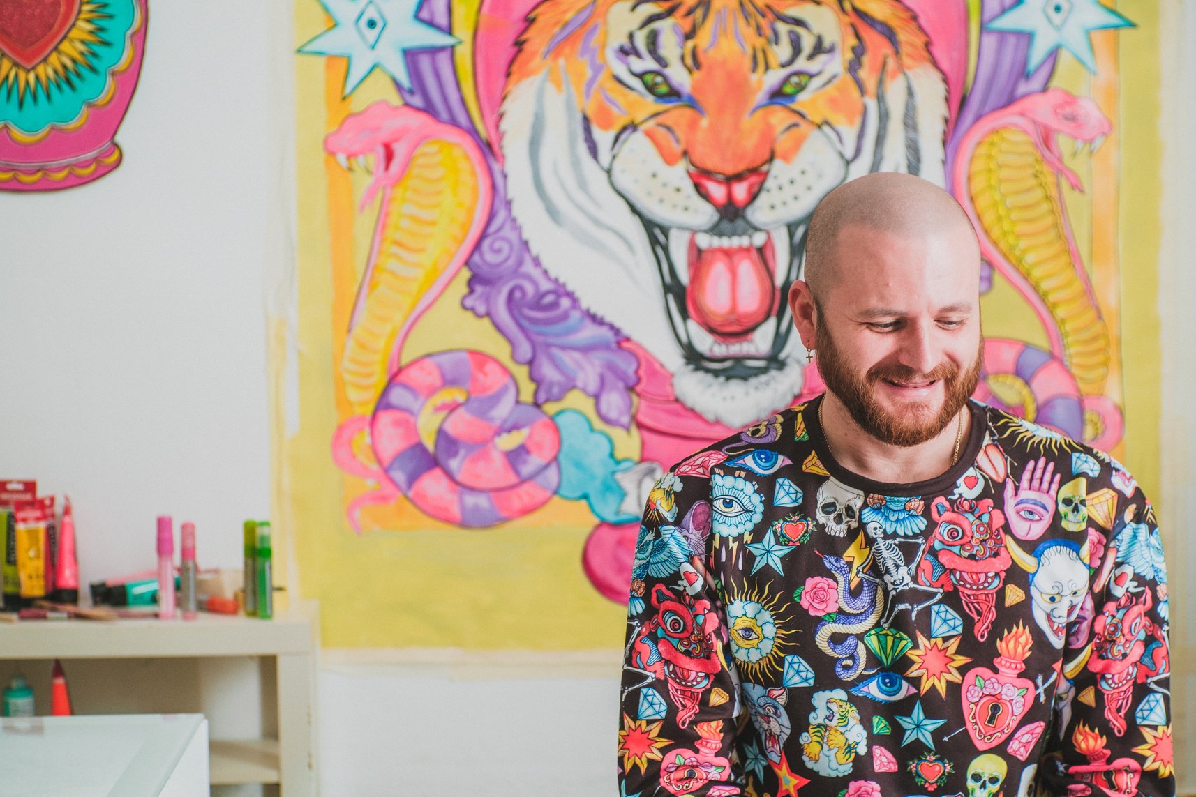 Male Artist in His Studio